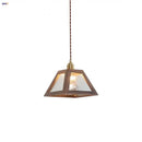 GobekUsa LED Glass & Wood Pendant Light for Aisle, Coffee Living Room - Japanese Style
