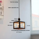 GobekUsa LED Glass & Wood Pendant Light for Aisle, Coffee Living Room - Japanese Style