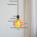 GobekUsa LED Glass & Wood Pendant Light for Aisle, Coffee Living Room - Japanese Style
