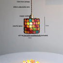 GobekUsa LED Glass & Wood Pendant Light for Aisle, Coffee Living Room - Japanese Style