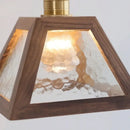 GobekUsa LED Glass & Wood Pendant Light for Aisle, Coffee Living Room - Japanese Style