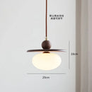 GobekUsa LED Glass & Wood Pendant Light for Aisle, Coffee Living Room - Japanese Style