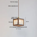GobekUsa LED Glass & Wood Pendant Light for Aisle, Coffee Living Room - Japanese Style
