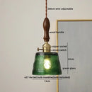 GobekUsa LED Glass Wood Pendant Lights | Modern Nordic Style Hanging Lamp for Home Décor