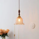 GobekUsa LED Glass Wood Pendant Lights | Modern Nordic Style Hanging Lamp for Home Décor