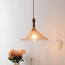 GobekUsa LED Glass Wood Pendant Lights | Modern Nordic Style Hanging Lamp for Home Décor