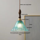 GobekUsa LED Glass Wood Pendant Lights | Modern Nordic Style Hanging Lamp for Home Décor