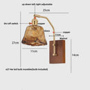 GobekUsa LED Glass & Wood Wall Lamp with Pull Chain Switch for Living Room, Bedroom, Bathroom