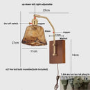 GobekUsa LED Glass & Wood Wall Lamp with Pull Chain Switch for Living Room, Bedroom, Bathroom