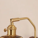 GobekUsa LED Glass & Wood Wall Lamp with Pull Chain Switch for Living Room, Bedroom, Bathroom