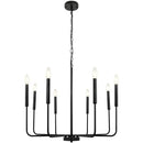 GobekUsa LED Gold & Black Candle Chandelier: Modern American Living Room Hanging Light