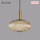 GobekUsa LED Gold Chandelier Stained Glass Pendant Lamps for Home Decoration