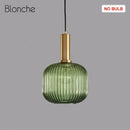 GobekUsa LED Gold Chandelier Stained Glass Pendant Lamps for Home Decoration