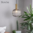 GobekUsa LED Gold Chandelier Stained Glass Pendant Lamps for Home Decoration