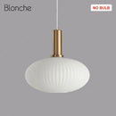 GobekUsa LED Gold Chandelier Stained Glass Pendant Lamps for Home Decoration