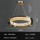 GobekUsa LED Gold Crystal Glass Ceiling Chandelier for Living Room Bedroom Kitchen