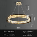 GobekUsa LED Gold Crystal Glass Ceiling Chandelier for Living Room Bedroom Kitchen