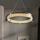 GobekUsa LED Gold Crystal Glass Ceiling Chandelier for Living Room Bedroom Kitchen