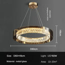 GobekUsa LED Gold Crystal Glass Ceiling Chandelier for Living Room Bedroom Kitchen
