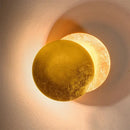 GobekUsa LED Gold Eclipse Circle Wall Lamp for Bedroom Living Room