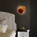 GobekUsa LED Gold Eclipse Circle Wall Lamp for Bedroom Living Room