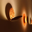 GobekUsa LED Gold Eclipse Circle Wall Lamp for Bedroom Living Room