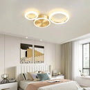 GobekUsa LED Gold Ring Chandelier for Living Room Bedroom Dining Room