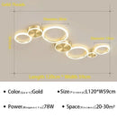 GobekUsa LED Gold Ring Chandelier for Living Room Bedroom Dining Room