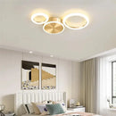 GobekUsa LED Gold Ring Chandelier for Living Room Bedroom Dining Room