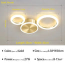 GobekUsa LED Gold Ring Chandelier for Living Room Bedroom Dining Room