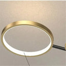 GobekUsa LED Gold Ring Chandelier for Living Room Bedroom Dining Room
