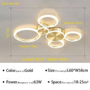 GobekUsa LED Gold Ring Chandelier for Living Room Bedroom Dining Room