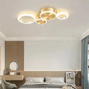 GobekUsa LED Gold Ring Chandelier for Living Room Bedroom Dining Room