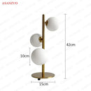 GobekUsa LED Gold Table Lamp with Milk White Glass Lampshade