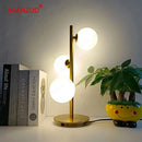 GobekUsa LED Gold Table Lamp with Milk White Glass Lampshade