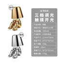 GobekUsa LED Golden Boy Table Lamp | Rechargeable Resin Night Light for Bedroom Decor