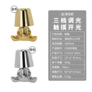 GobekUsa LED Golden Boy Table Lamp | Rechargeable Resin Night Light for Bedroom Decor