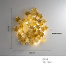 GobekUsa LED Golden Maple Leaves Wall Sconce for Bedroom and Corridor