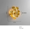 GobekUsa LED Golden Maple Leaves Wall Sconce for Bedroom and Corridor