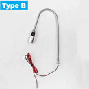 Industrial silver & black led gooseneck work light workshop lamp by Decorbites