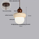 GobekUsa LED Gourd Pendant Light Aisle Hotel Living Room Fixture Glass Travertine Hang Lamp