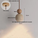 GobekUsa LED Gourd Pendant Light Aisle Hotel Living Room Fixture Glass Travertine Hang Lamp