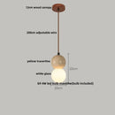 GobekUsa LED Gourd Pendant Light Aisle Hotel Living Room Fixture Glass Travertine Hang Lamp