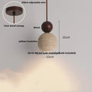 GobekUsa LED Gourd Pendant Light Aisle Hotel Living Room Fixture Glass Travertine Hang Lamp
