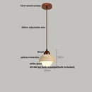 GobekUsa LED Gourd Pendant Light Aisle Hotel Living Room Fixture Glass Travertine Hang Lamp