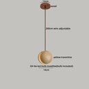 GobekUsa LED Gourd Pendant Light Aisle Hotel Living Room Fixture Glass Travertine Hang Lamp
