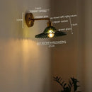 GobekUsa LED Green Glass Wall Light for Home Decor, Japanese Style, Bedroom, Living Room