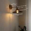 GobekUsa LED Green Glass Wall Light for Home Decor, Japanese Style, Bedroom, Living Room