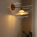 GobekUsa LED Green Glass Wall Light for Home Decor, Japanese Style, Bedroom, Living Room