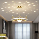 GobekUsa LED Gypsophila Chandelier for Modern Living Room Decor - Crown Ceiling Pendant Light